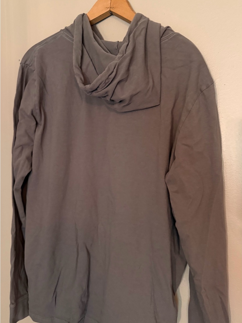 Life Is Good Taupe Gray Graphic Pullover Long Sleeve Tee Rainbow and Butterflies - Picture 4 of 5